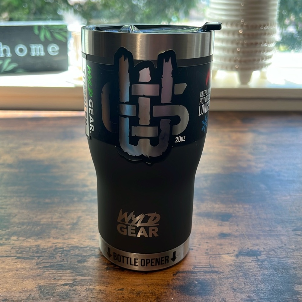 Wyld Gear 20 Oz Tumbler- Dark Gray New Bottle Opener Stainless Steel